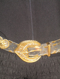 Clear &amp; gold belt