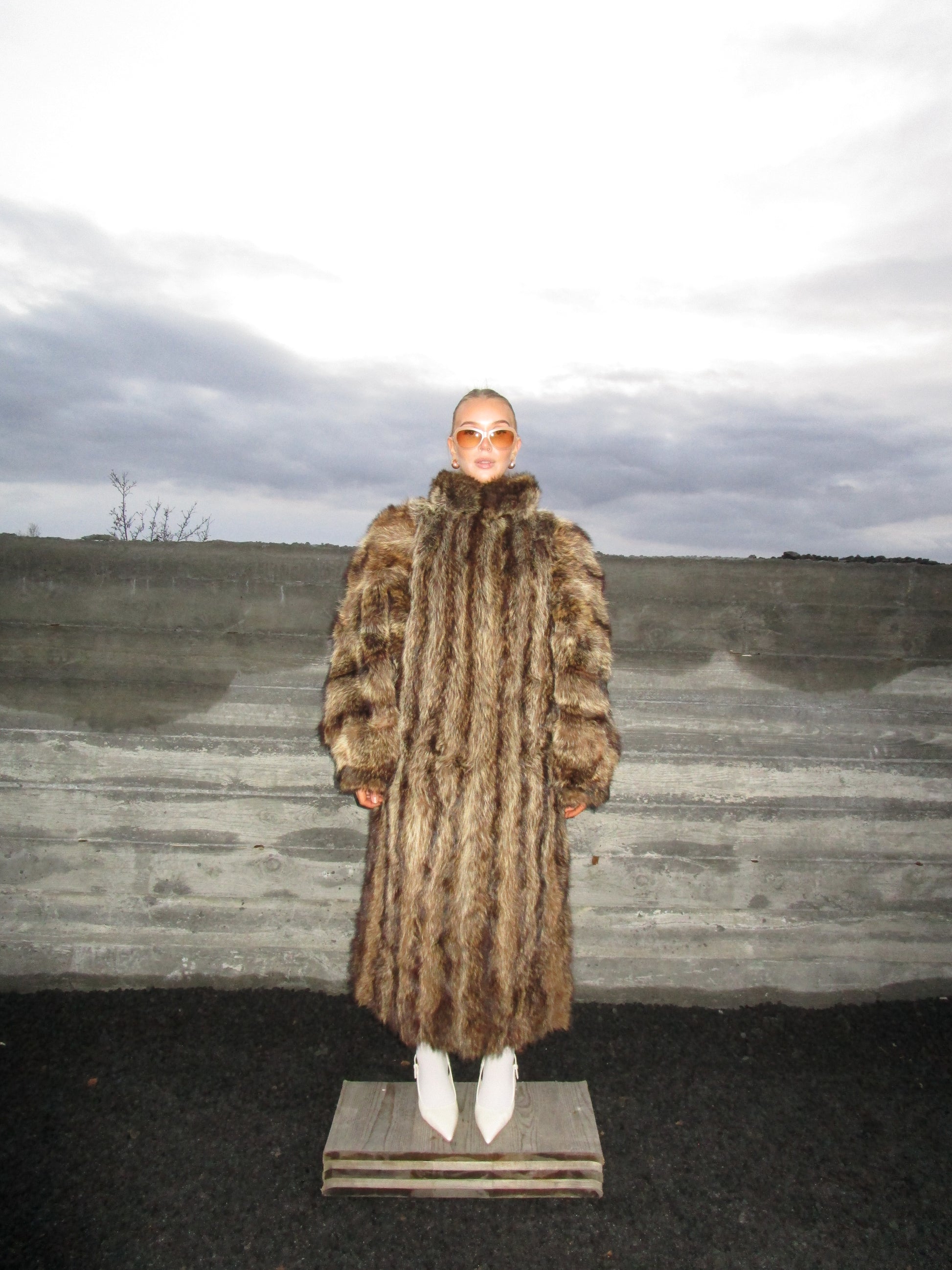 RACCOON FUR COAT