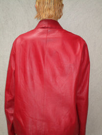 Red leather jacket