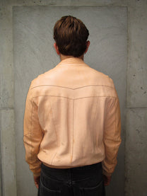 CREAM LEATHER JACKET