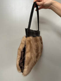 MINK FUR BAG &amp; HAND WARMER