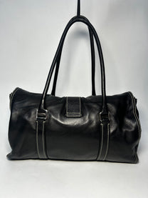 PRADA LEATHER FLAP SHOULDER BAG