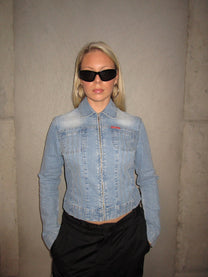 DENIM JACKET WITH ZIPPER