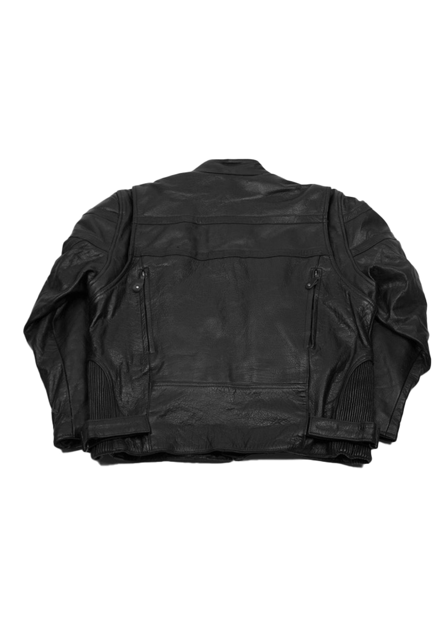 BLACK LEATHER RACER JACKET