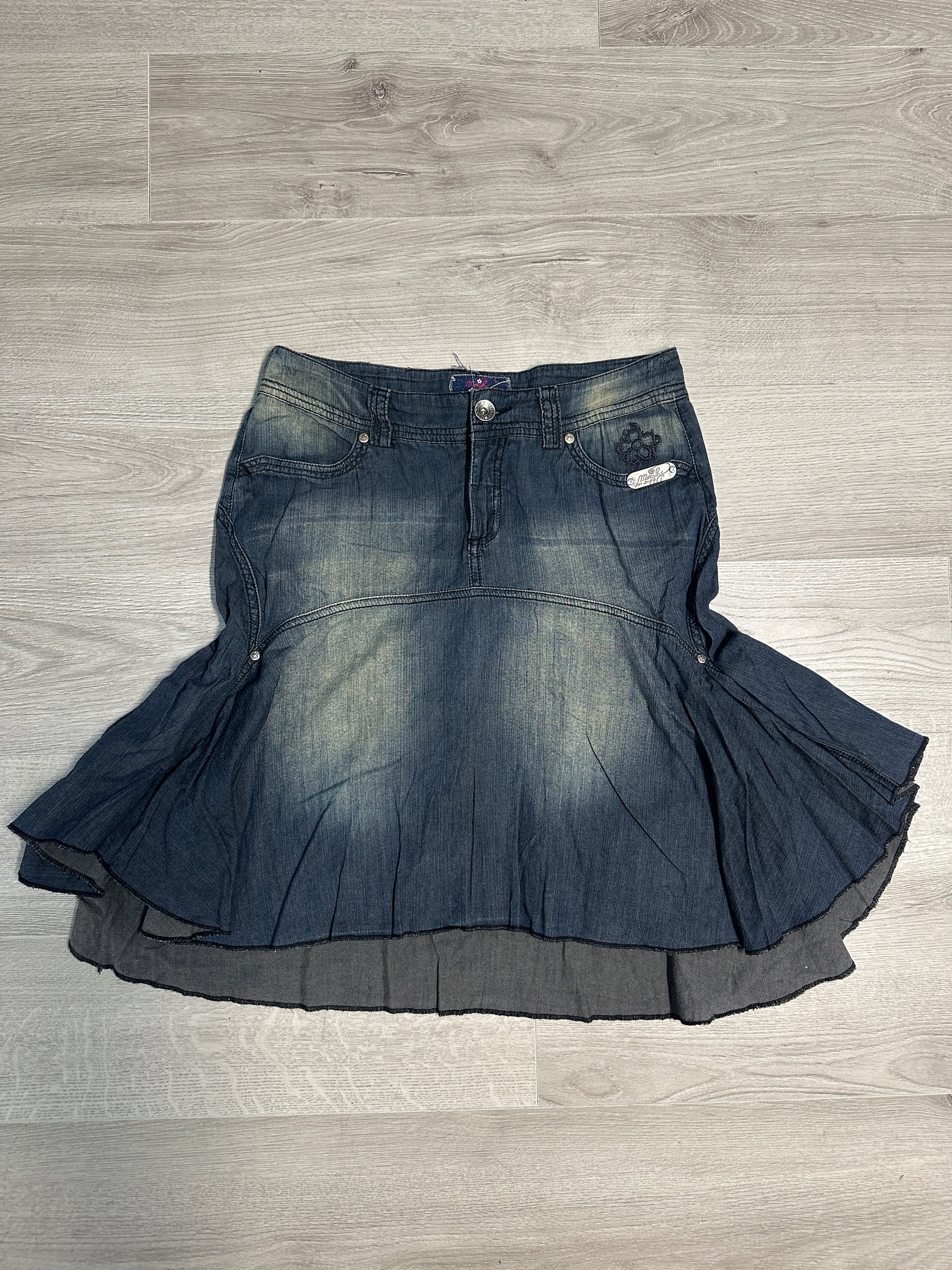 DENIM MID SKIRT