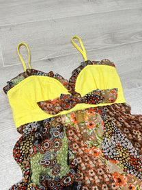 YELLOW FLOWER PRINTED TOP
