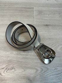 GUCCI WHITE LEATHER BELT