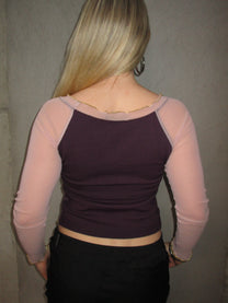 PURPLE MESH LONG SLEEVE