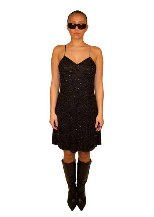 BLACK SEQUIN DRESS