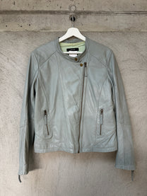 GREY LEATHER JACKET