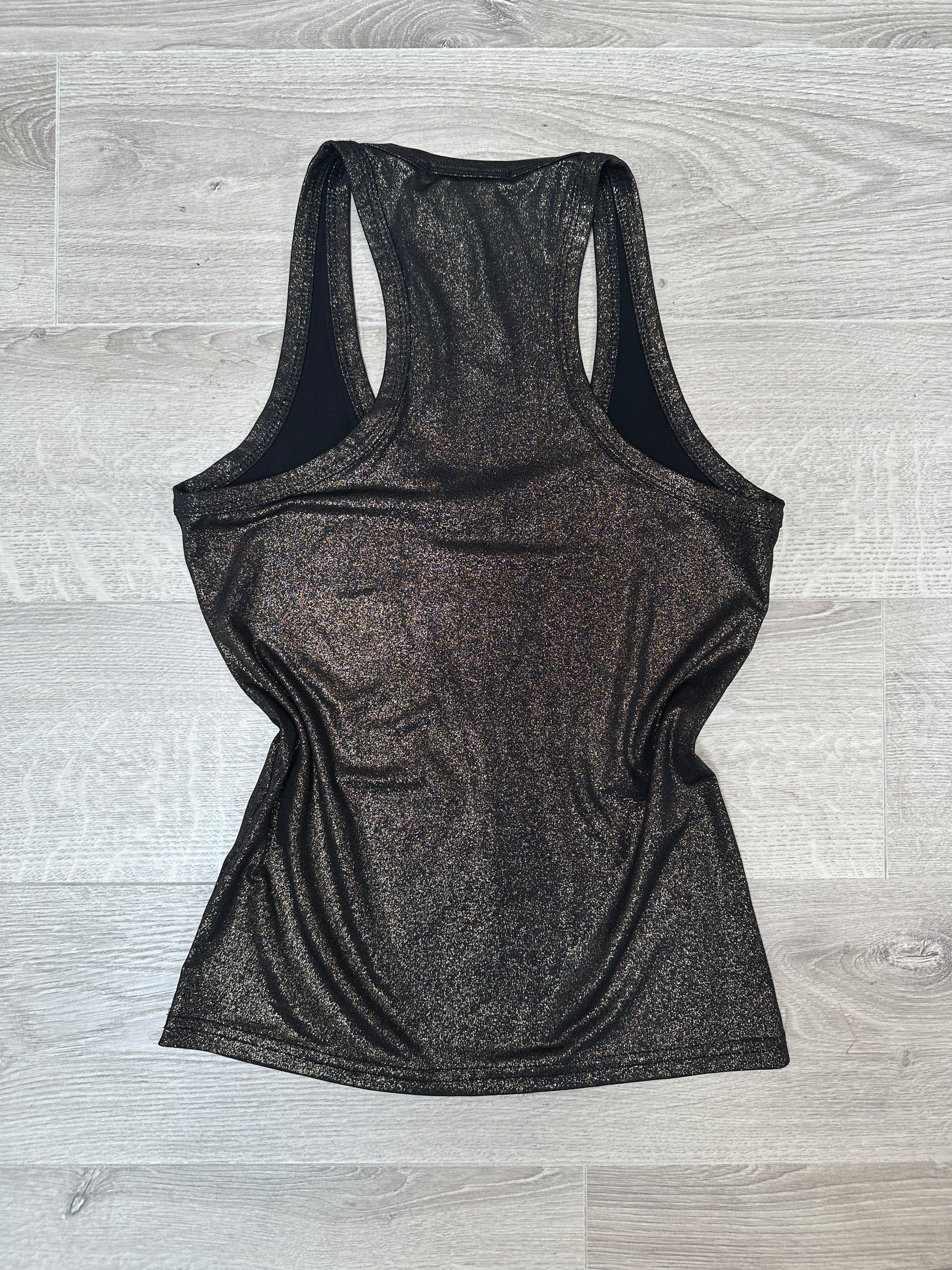 BLACK GLITTER TOP