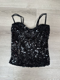 BLACK SEQUIN TOP
