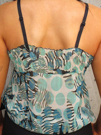 BLUE SATIN TOP