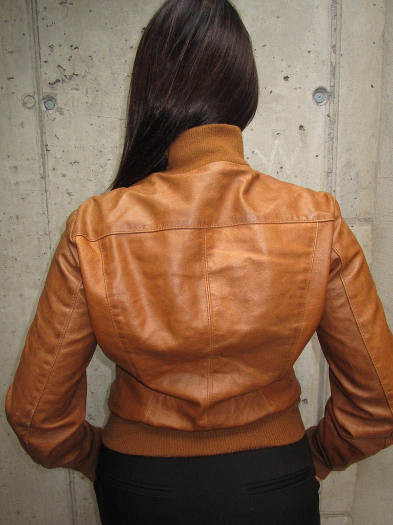 BROWN LEATHER JACKET