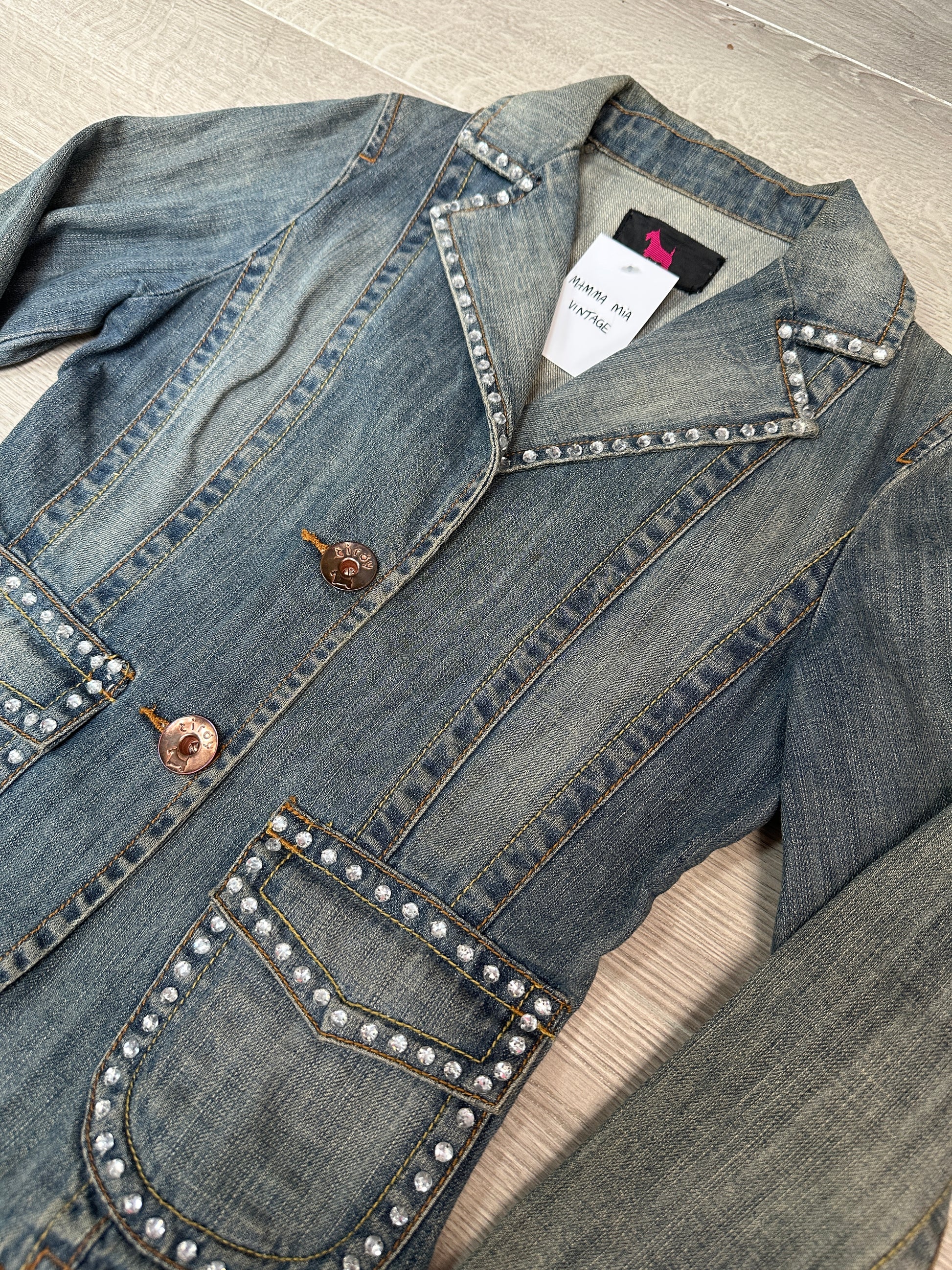 DENIM JACKET WITH STONES