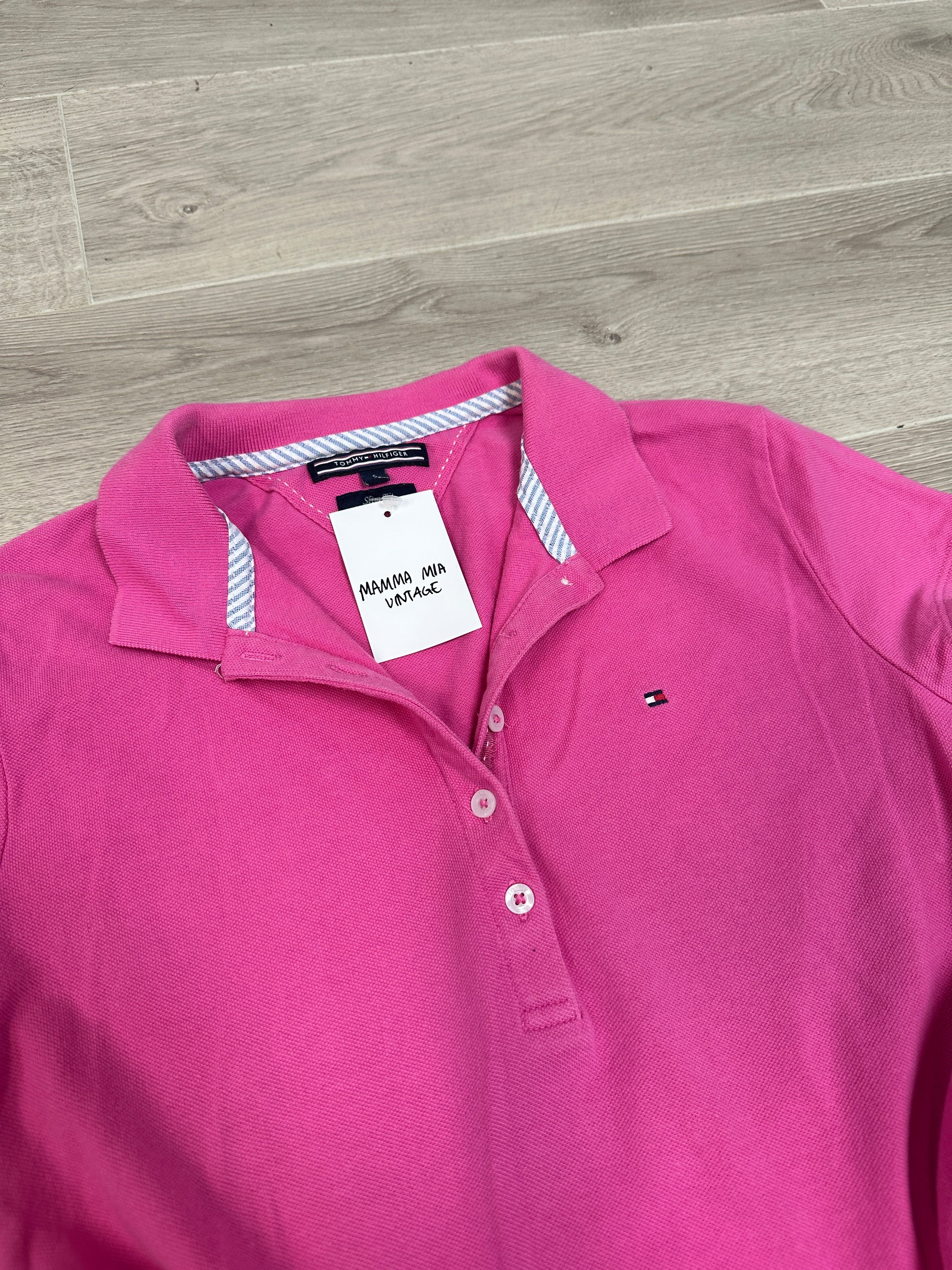 PINK TOMMY HILFIGER POLO T-SHIRT