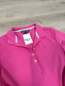 PINK TOMMY HILFIGER POLO T-SHIRT