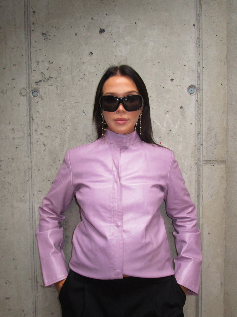 LAVANDER LEATHER JACKET