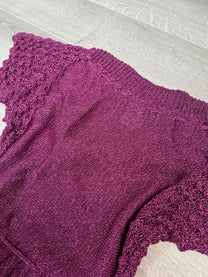 PURPLE KNITTED T-SHIRT