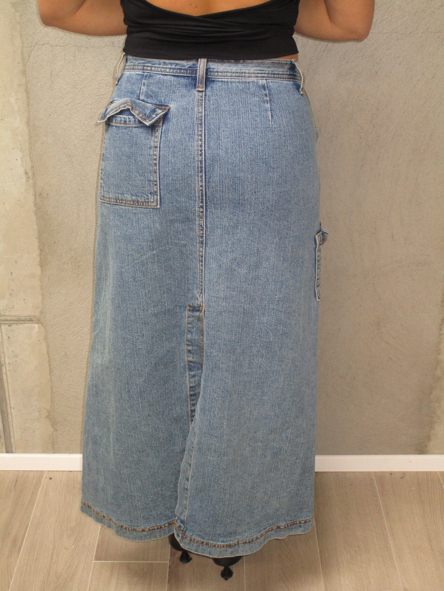 DENIM MAXI SKIRT