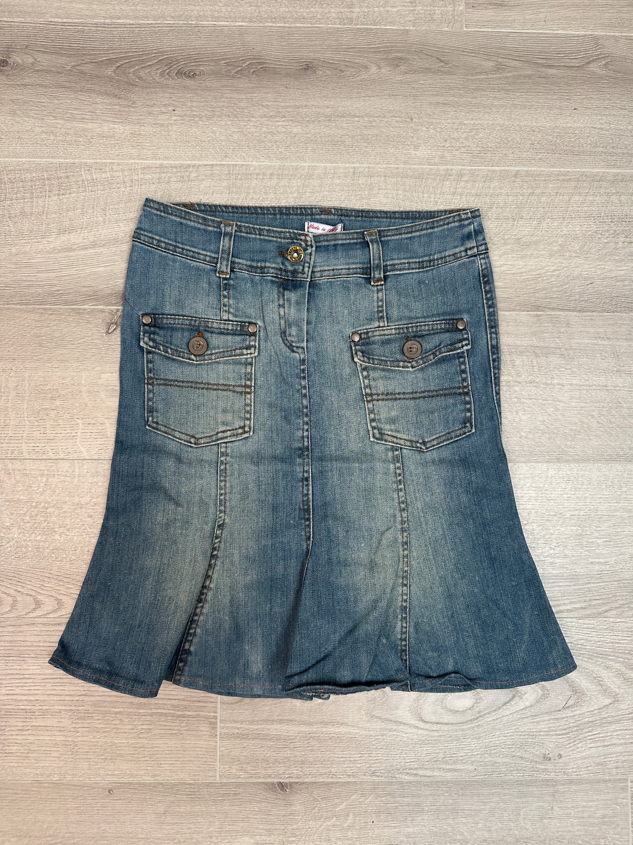 DENIM MID SKIRT