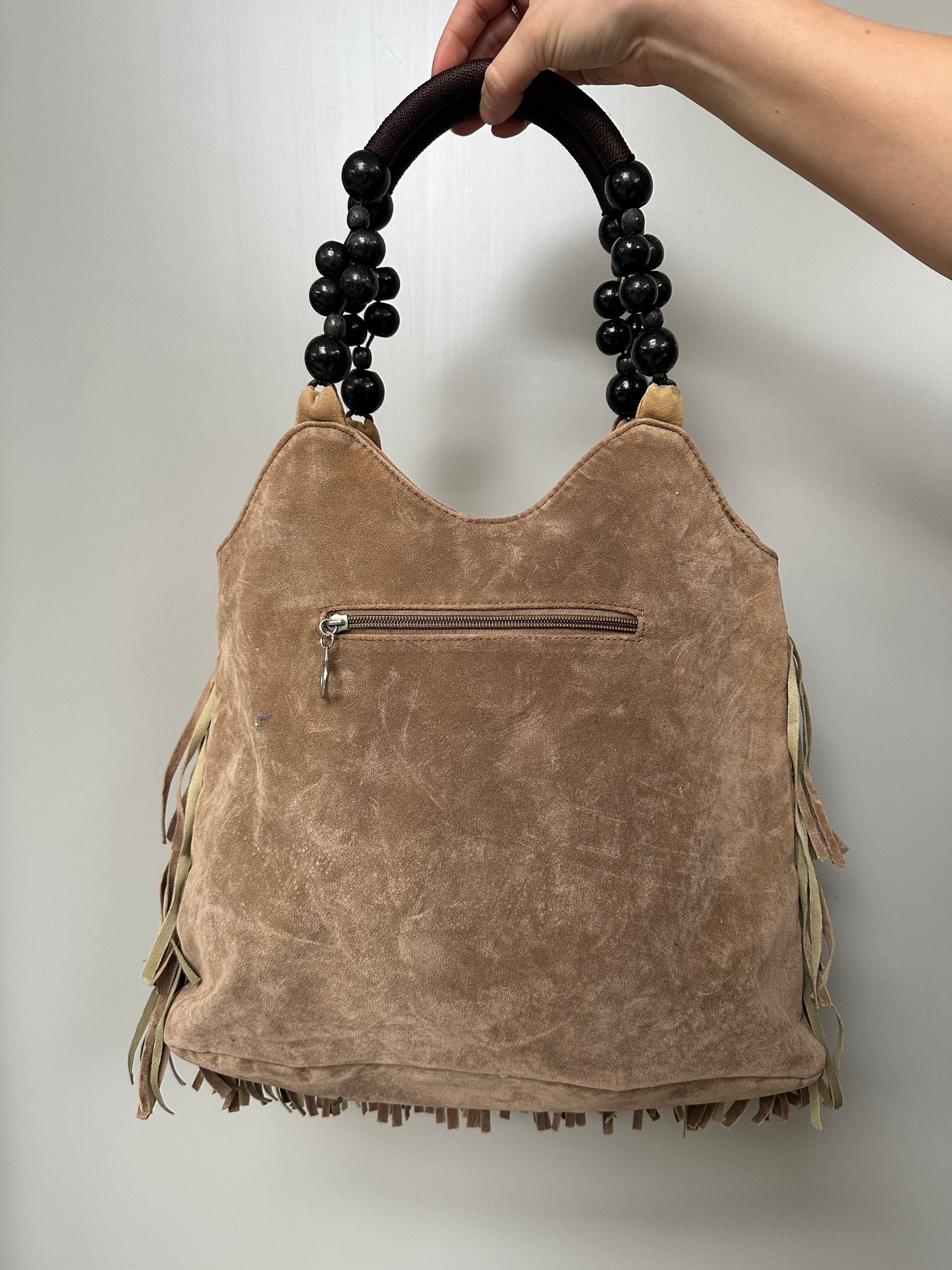 SUADE LEATHER FRINGE BAG