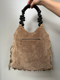 SUADE LEATHER FRINGE BAG