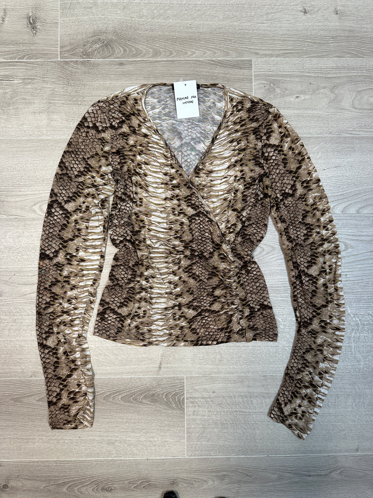 BROWN SNAKE PRINT LONGSLEVE