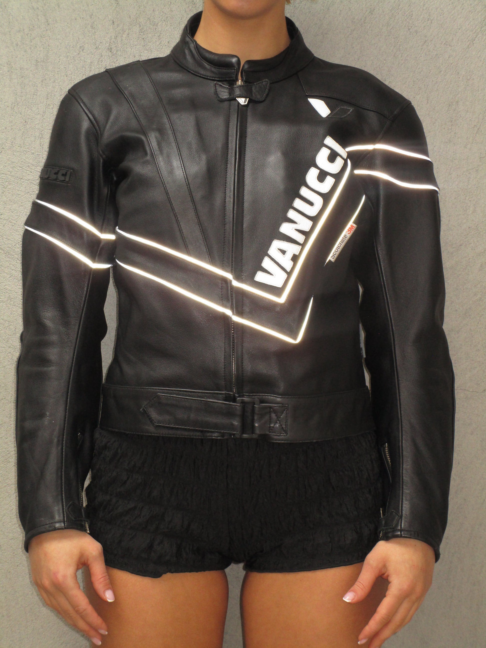 Vanucci leather racer jacket