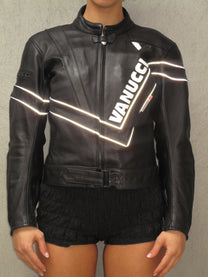 Vanucci leather racer jacket