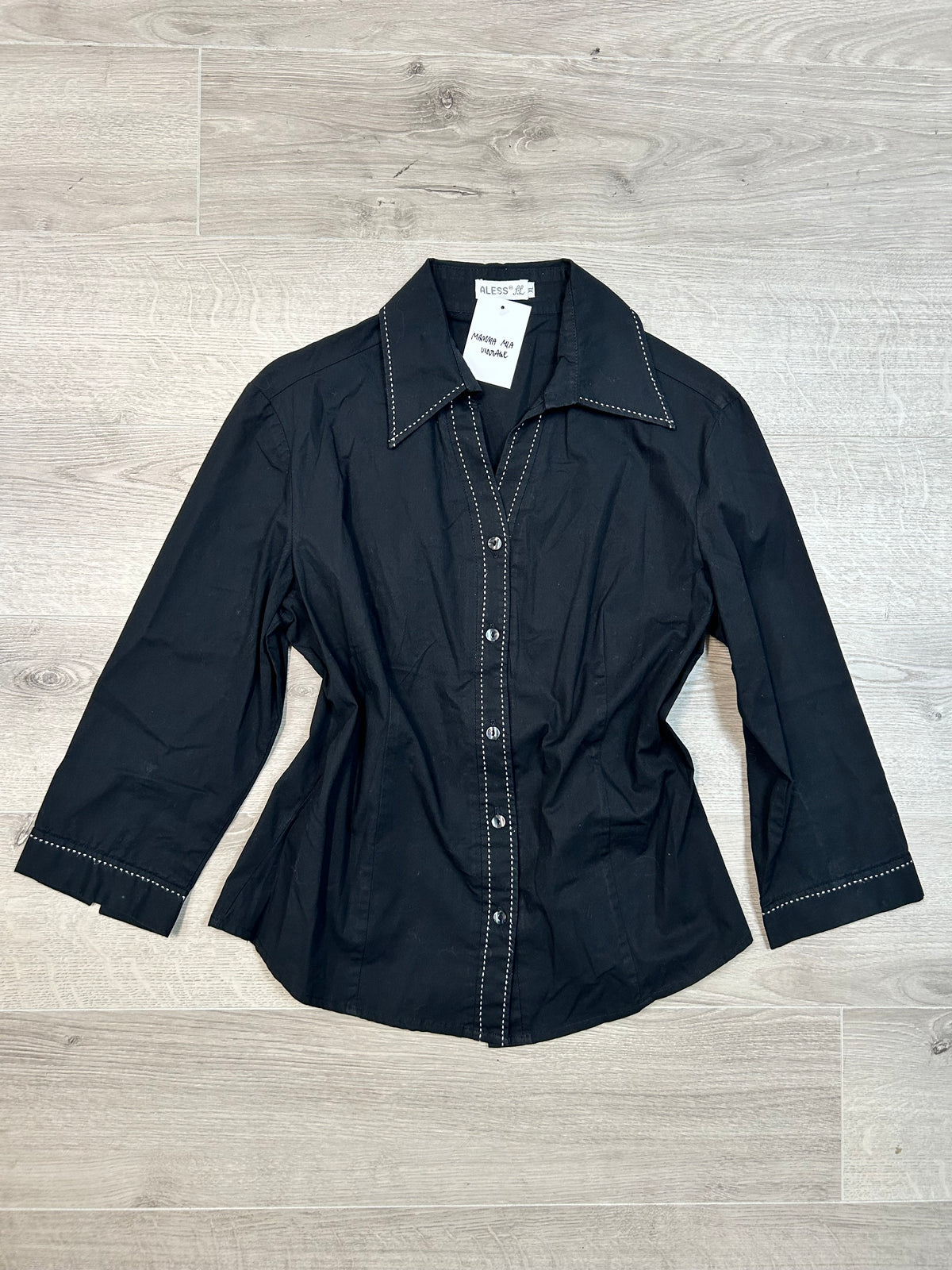 BLACK QUARTER SLEEVE SHIRT