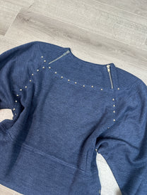 BLUE OVERSIZED SWEATER