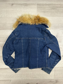 DENIM JACKET WITH FUR