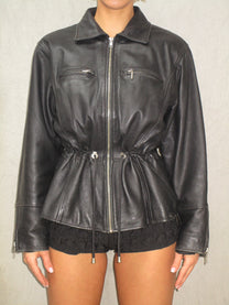Black leather jacket