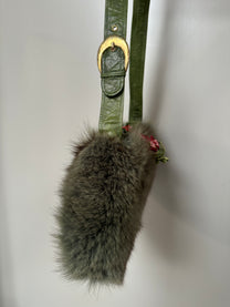 GREEN FUR BAG
