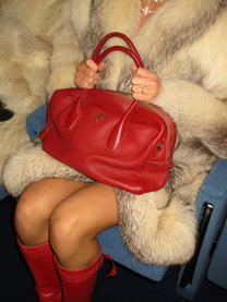 PRADA VITELLO DAINO LEATHER BAULETTO