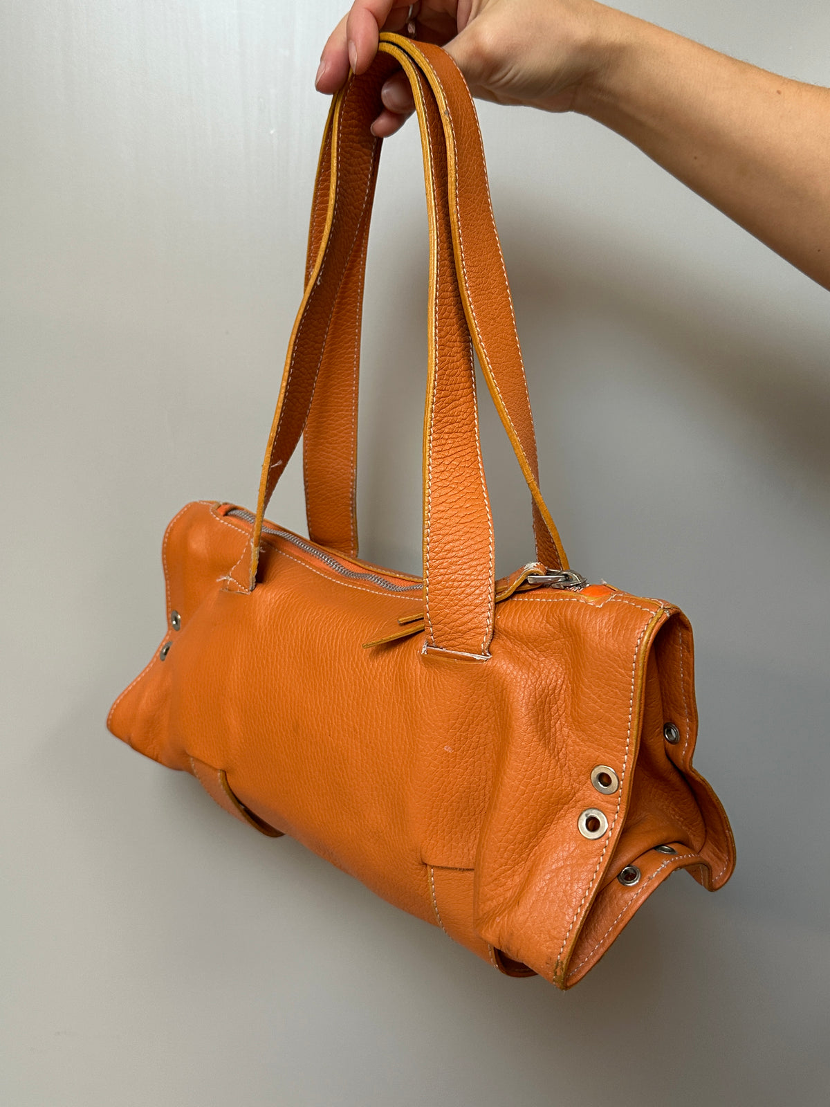 ORANGE LEATHER BAG