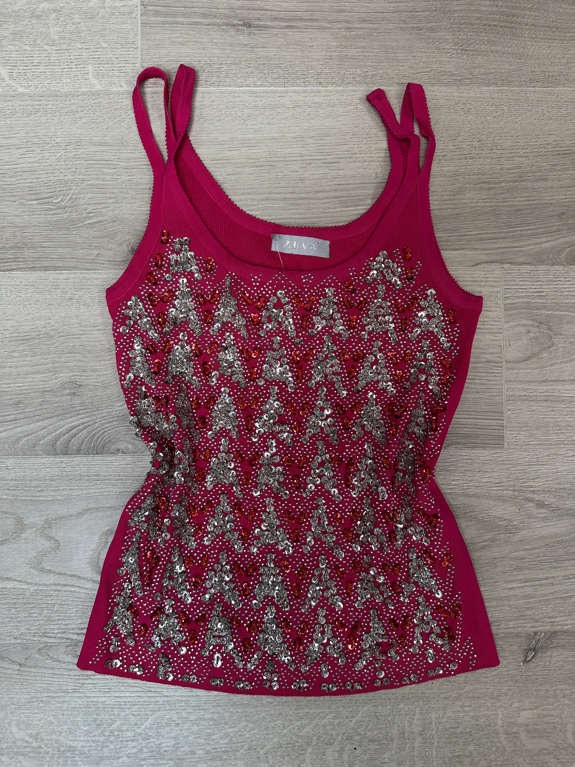 PINK SEQUIN TOP
