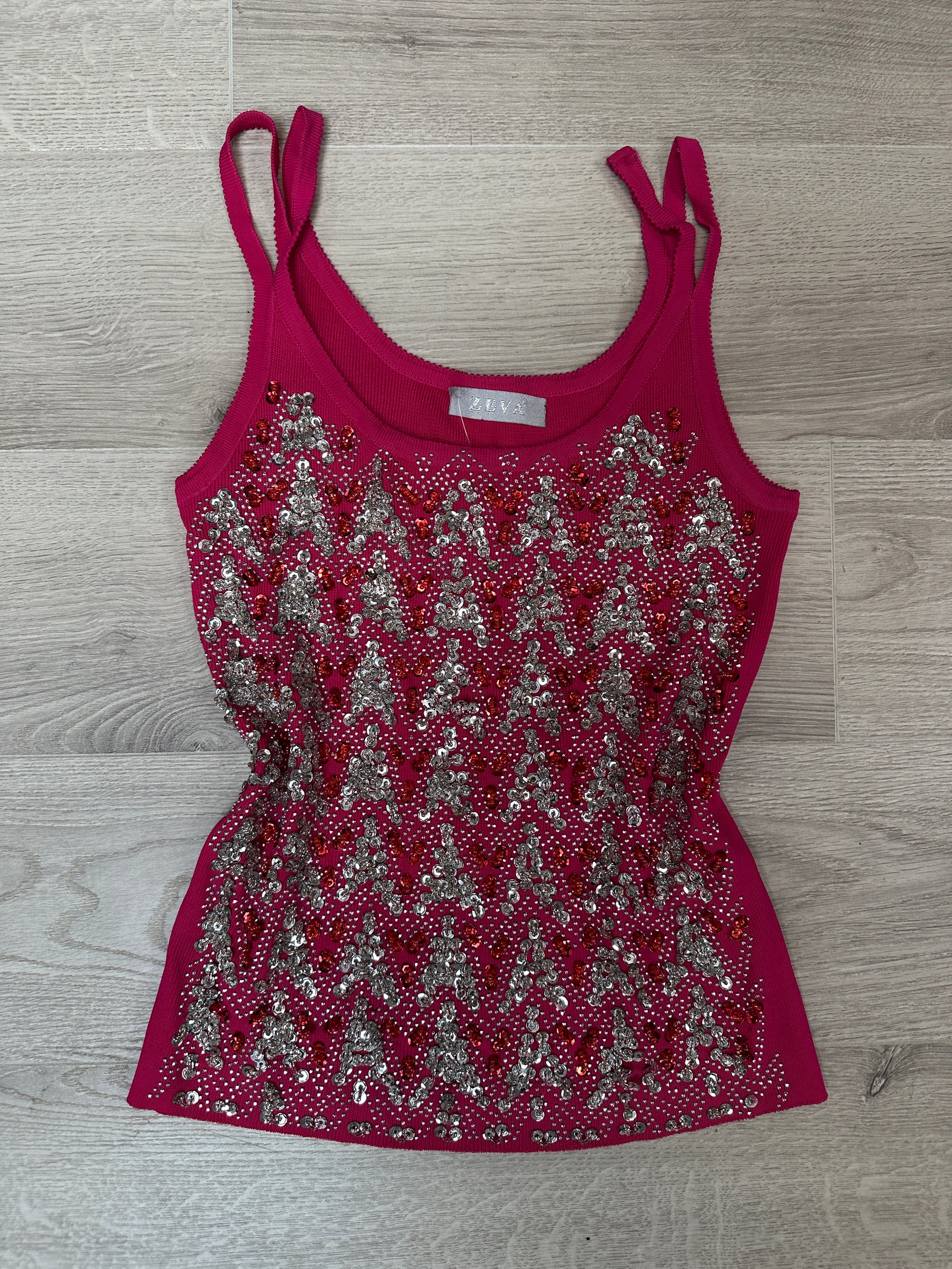 PINK SEQUIN TOP