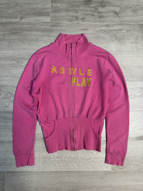 PINK SIP UP SWEATER