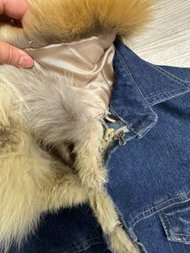 DENIM JACKET WITH FUR