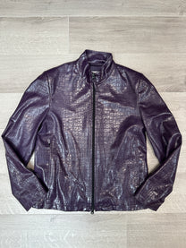 PURPLE FAUX LEATHER JACKET