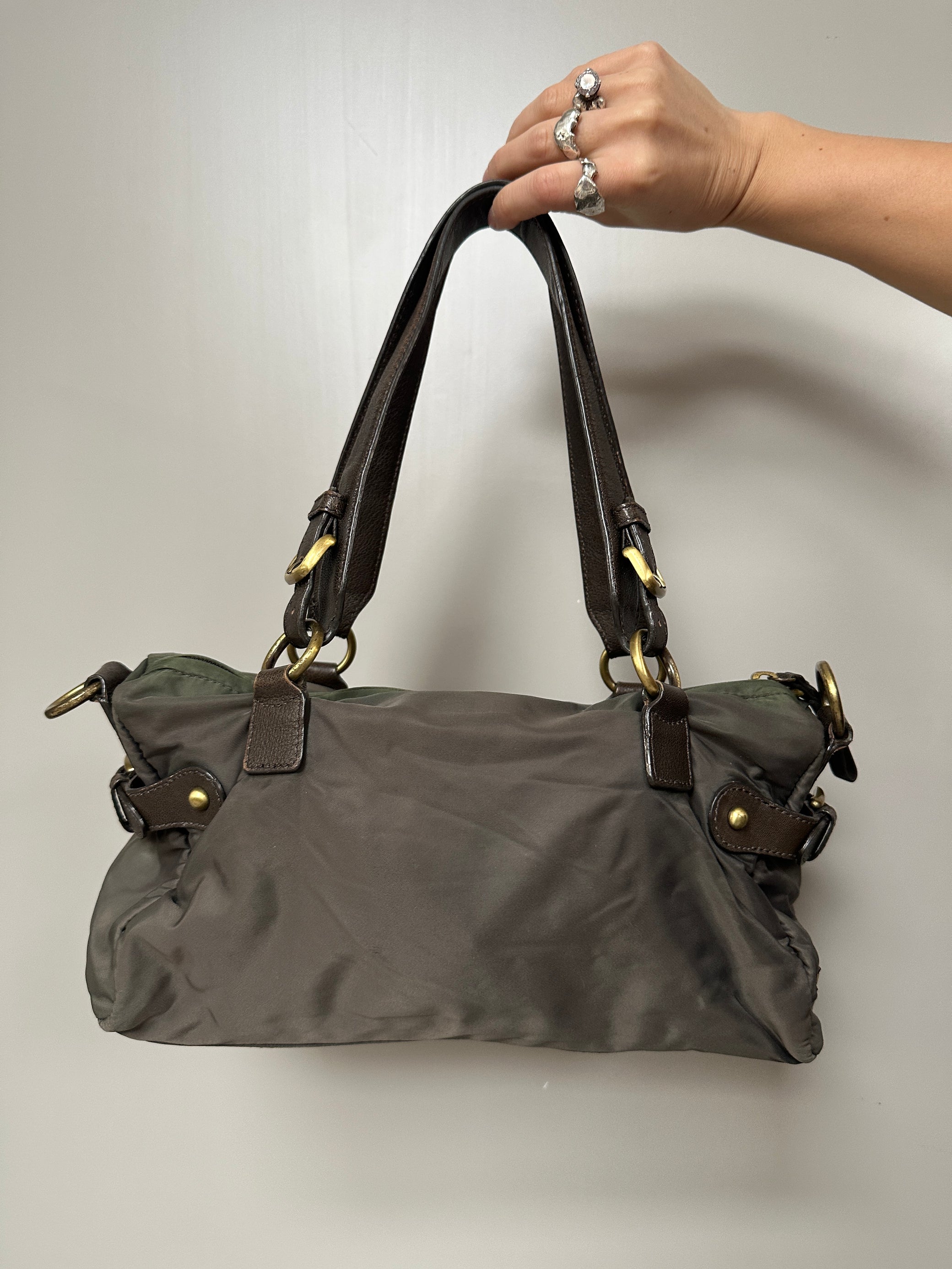 BROWN BAG WITH LEATHER