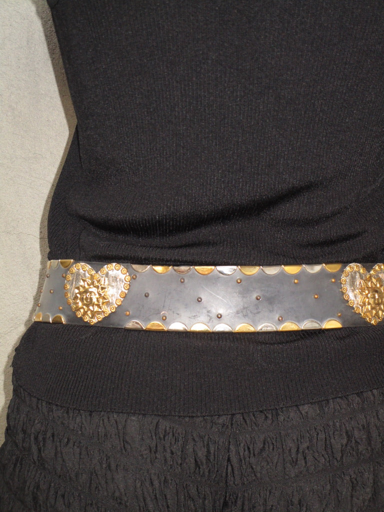 Clear &amp; gold belt
