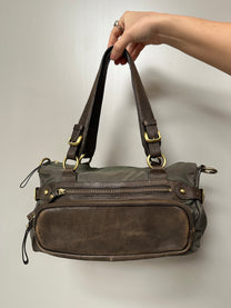 BROWN BAG WITH LEATHER