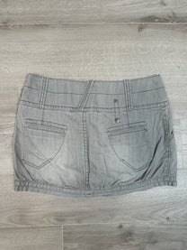 GREY DENIM MINI SKIRT