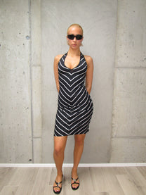 Striped halter dress