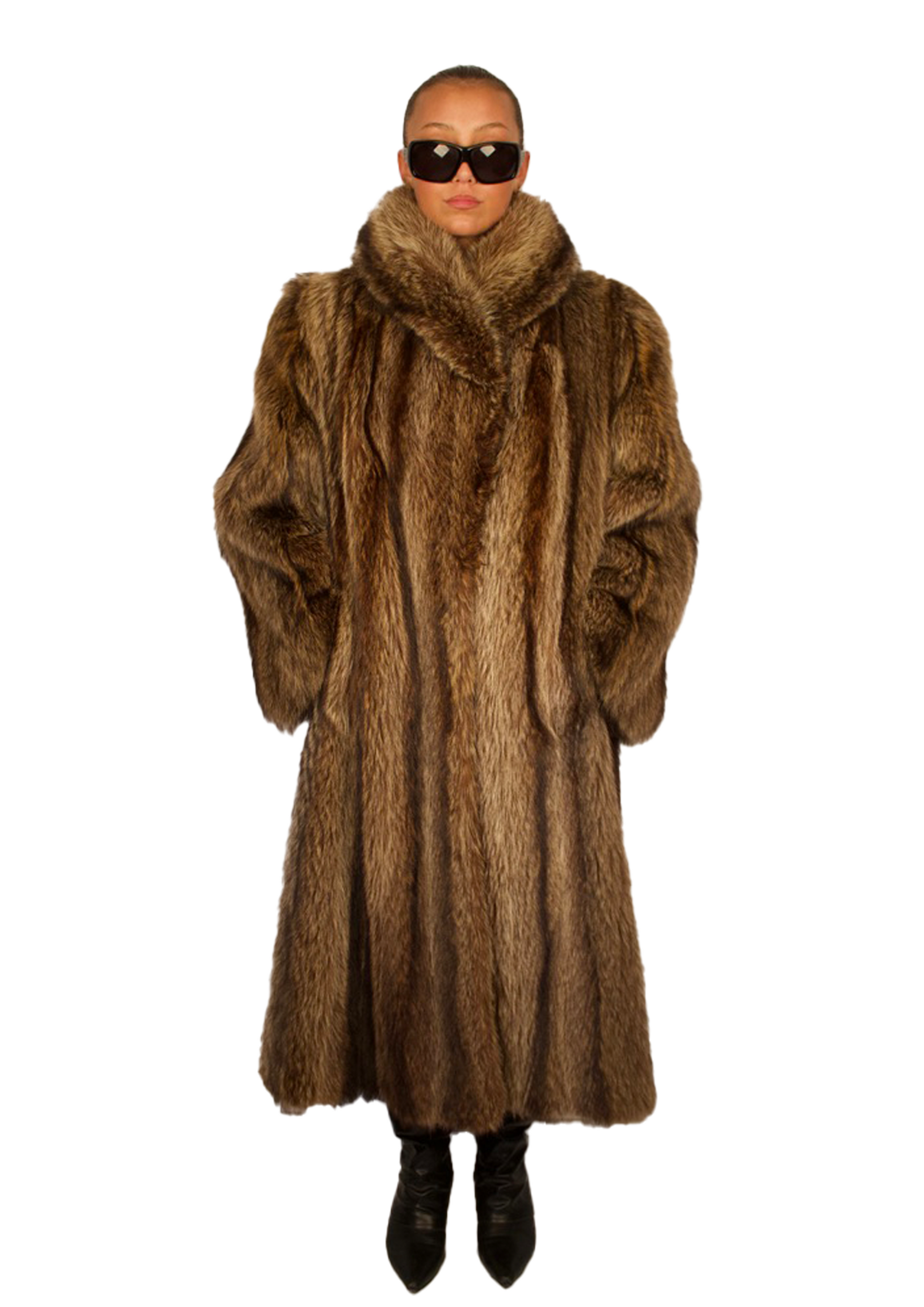 BROWN FUR COAT