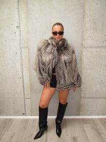SILVER FOX FUR COAT