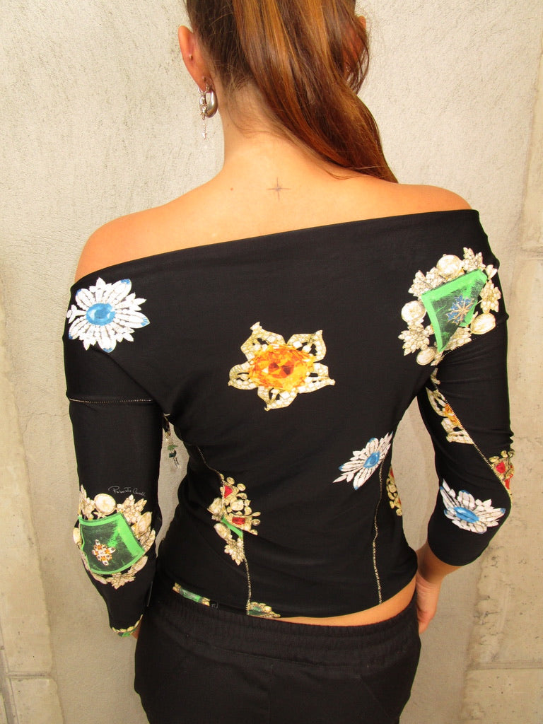 ROBERTO CAVALLI TOP WITH PRINT